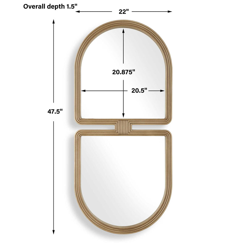 Uttermost Jacques Art Deco Gold Mirror