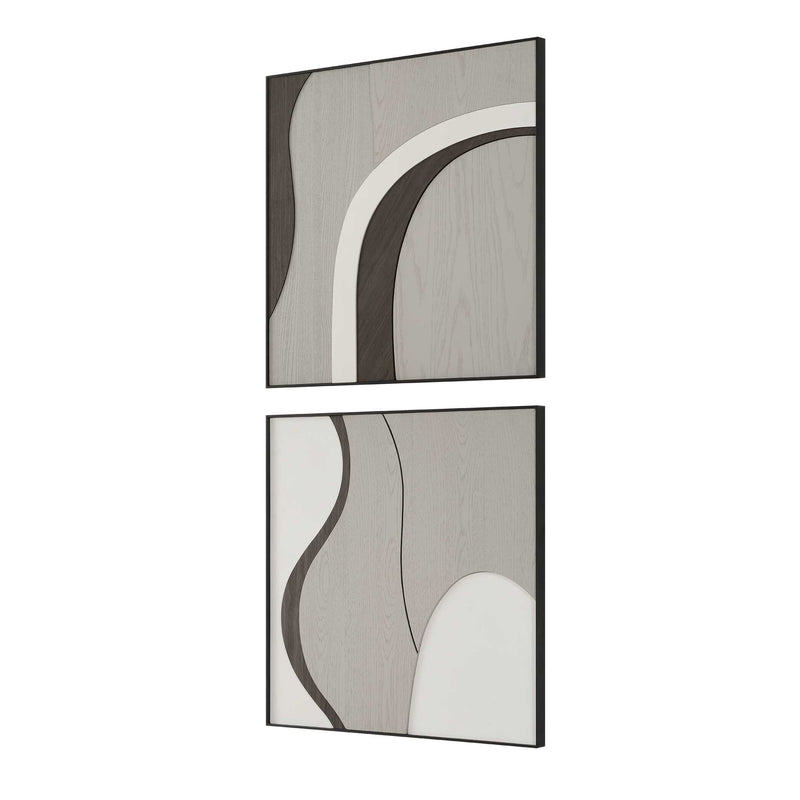 Uttermost Joel Modern Wood Wall Art Set/2