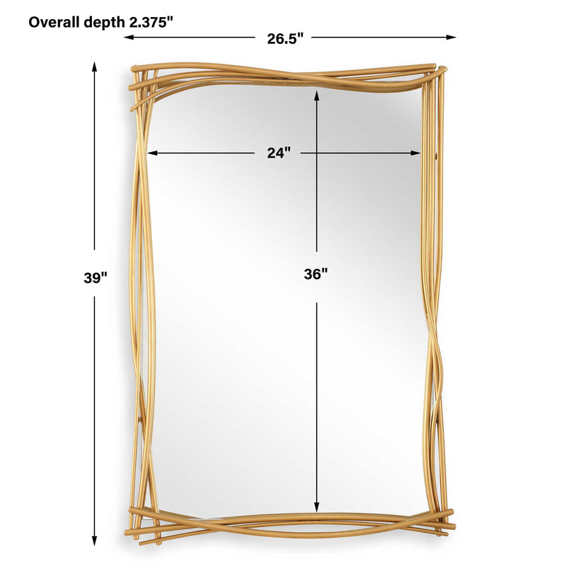 Uttermost Curved Branches Gold Mirror