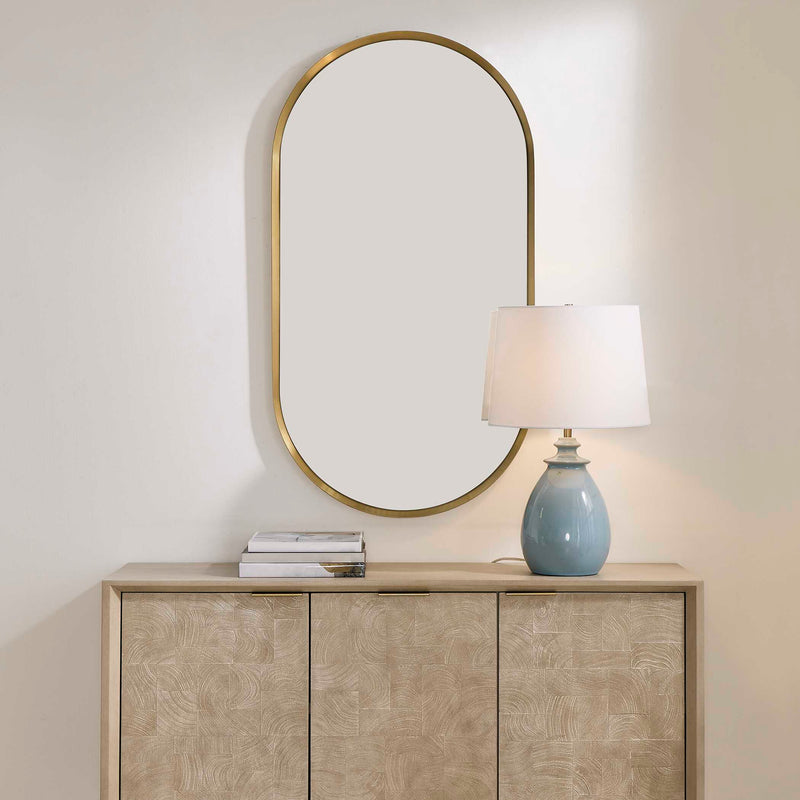 Uttermost Torrado Oval Brass Mirror