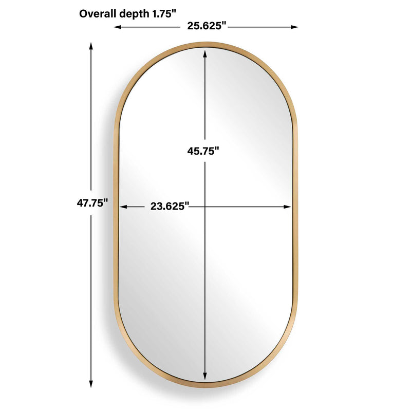 Uttermost Torrado Oval Brass Mirror