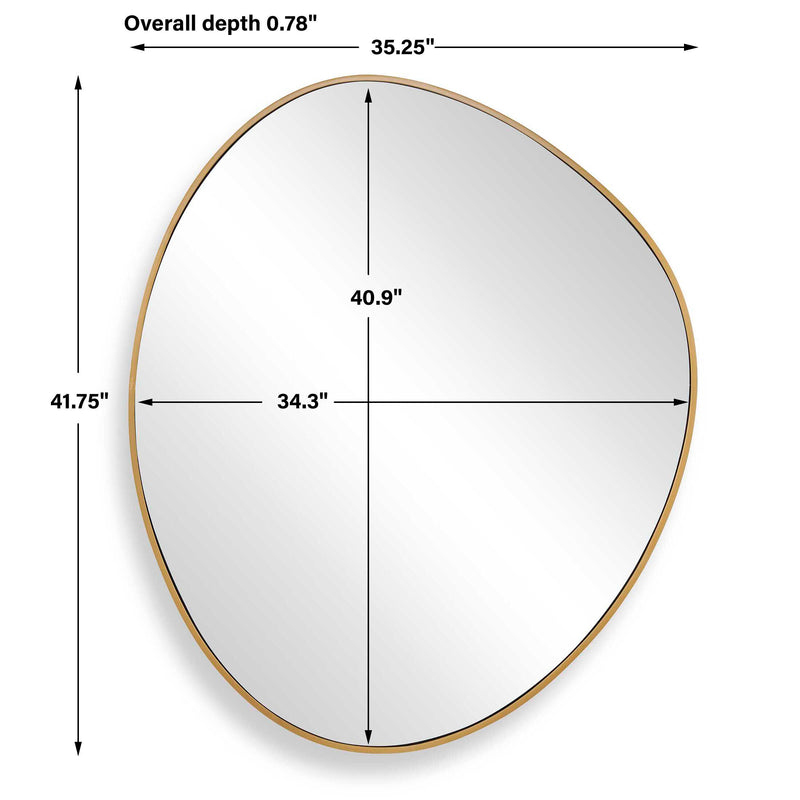 Uttermost Distort Antique Brass Mirror