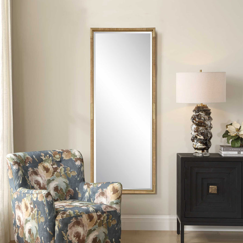 Uttermost Kampar Full Length Rattan Tall Mirror