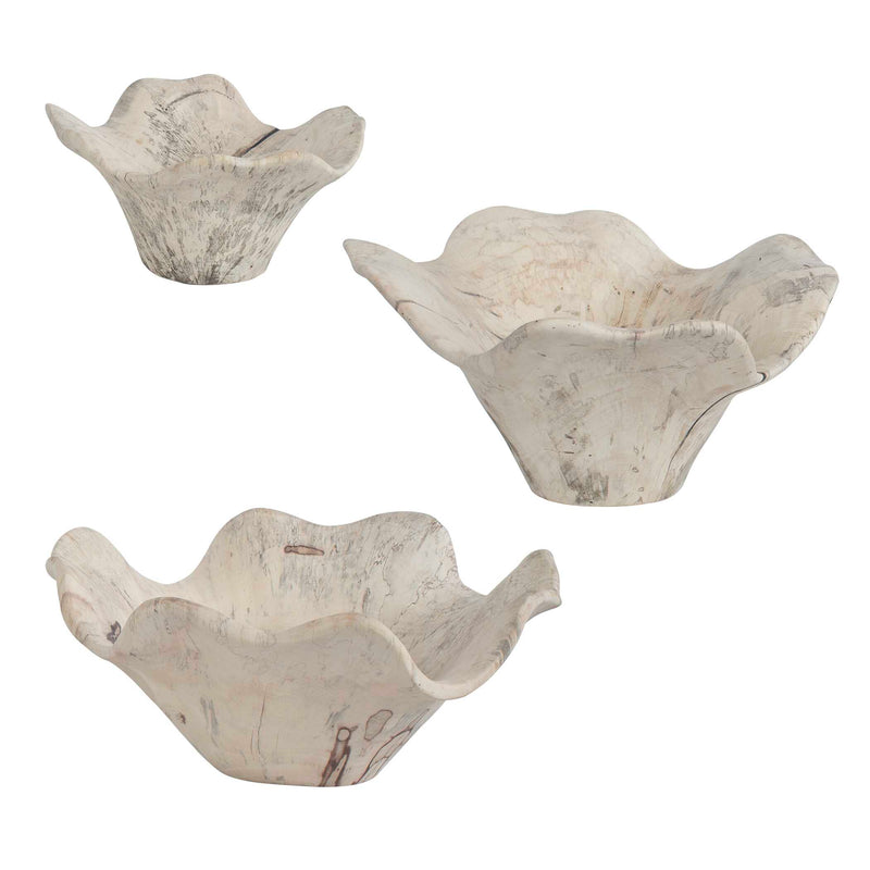 Uttermost Teo Bleached Wood Wall Decor Set/3