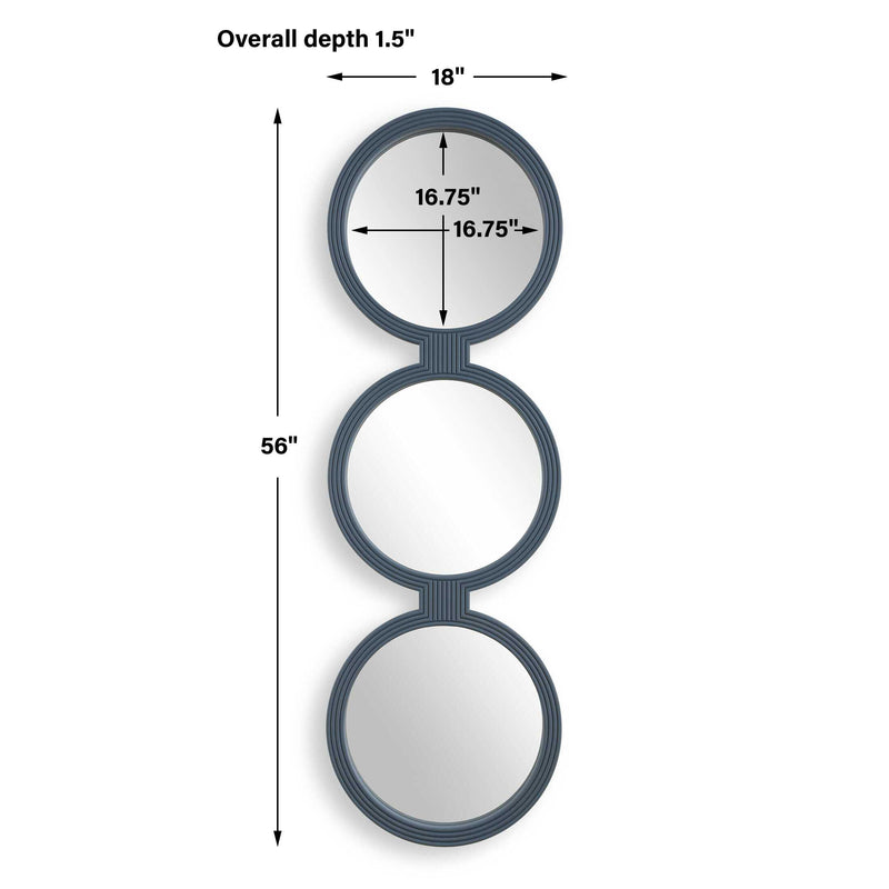 Uttermost Going In Circles Blue Gray Mirror