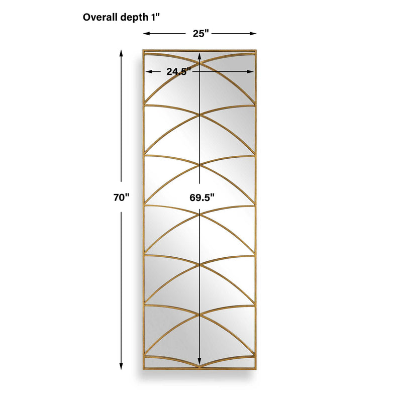 Uttermost Crossed Up Gold Full Length Mirror