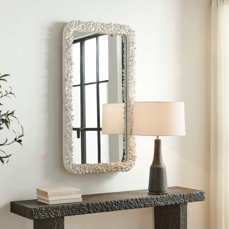Uttermost Barnacle Rectangular White Mirror