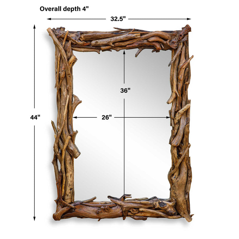 Uttermost Rooted Reflection Natural Mirror