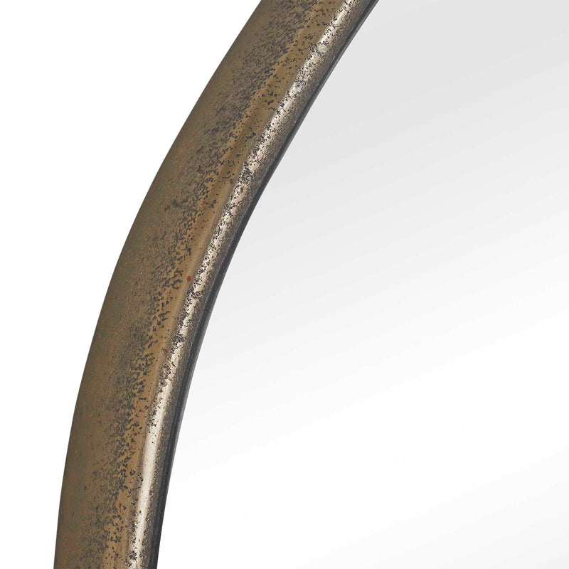 Uttermost Lowen Round Brass Mirror
