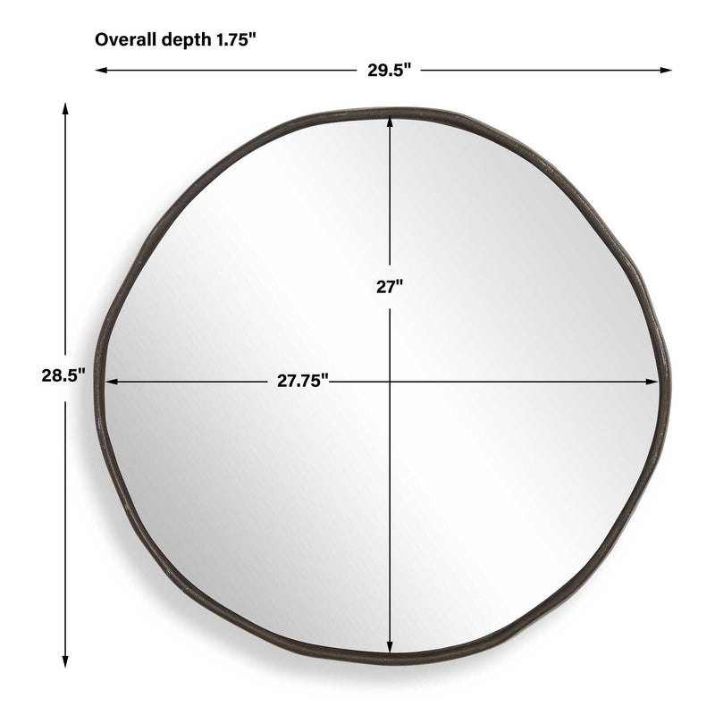 Uttermost Lowen Round Bronze Mirror