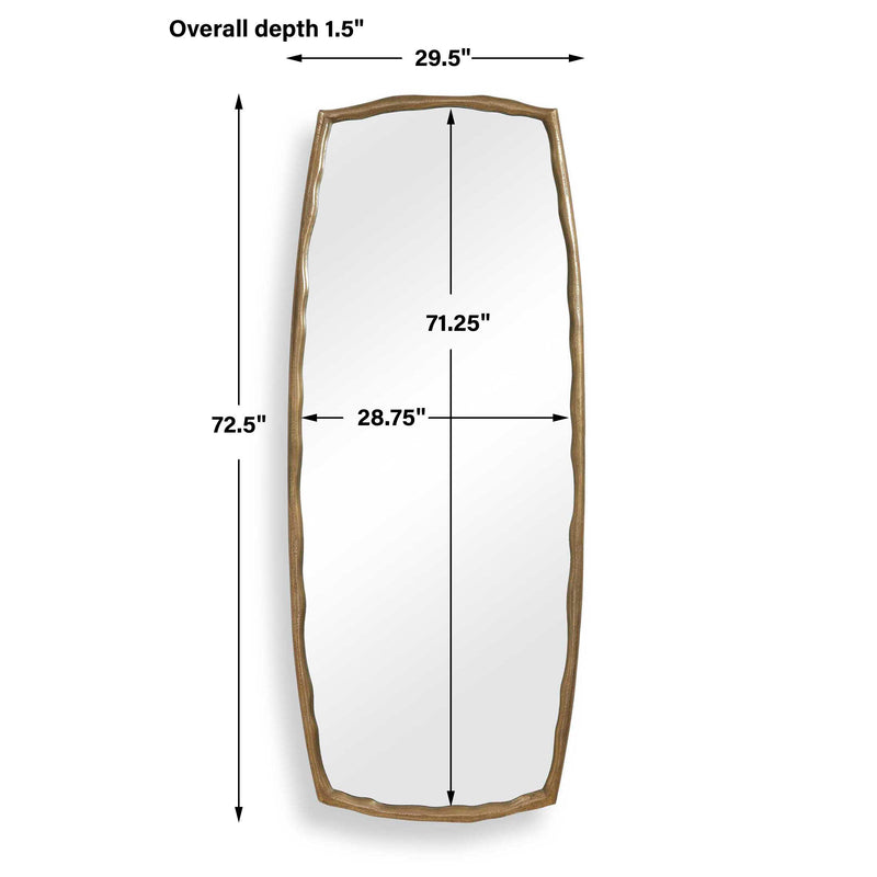 Uttermost Adair Antique Brass Tall Mirror