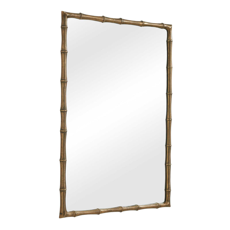 Uttermost Brass Bamboo Rectangle Mirror