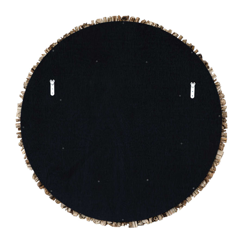 Uttermost Rossetti Round Interwoven Wood Mirror