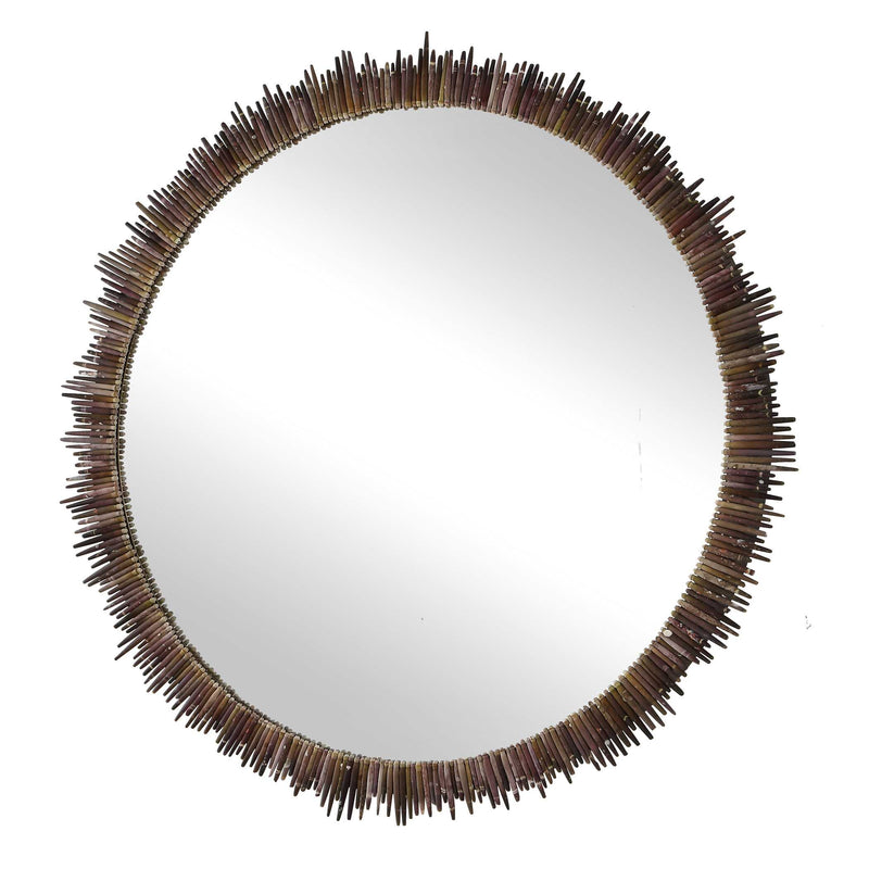 Uttermost Tiger Sea Urchin Round Mirror