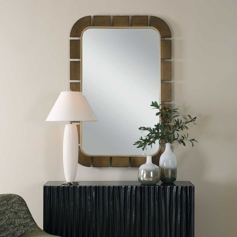 Uttermost Segment Dark Bronze Mirror