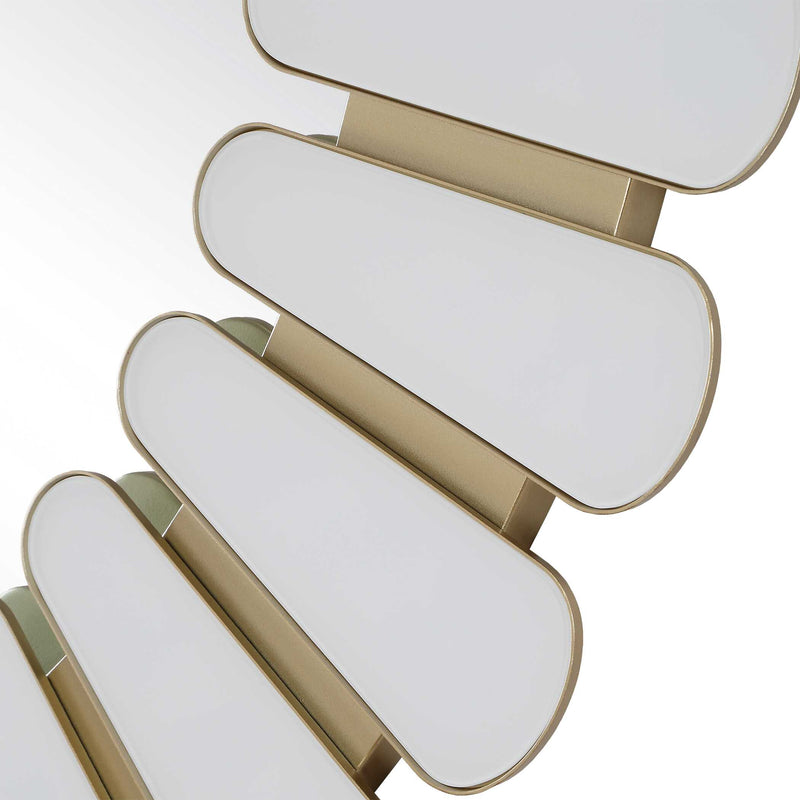 Uttermost Miran White Glass Round Mirror