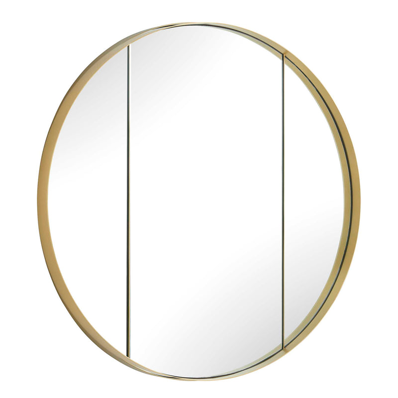 Uttermost Amram Antique Brass Round Mirror