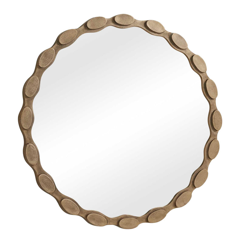 Uttermost Marietta Round Brass Mirror