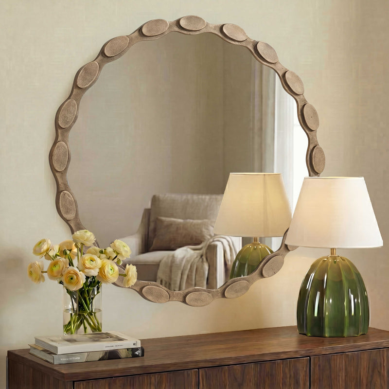 Uttermost Marietta Round Brass Mirror