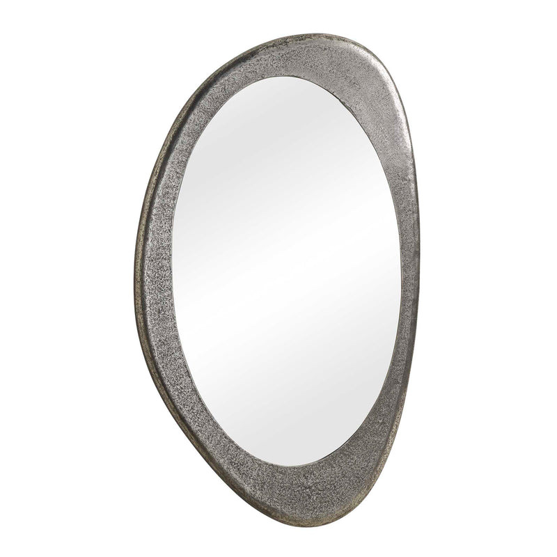 Uttermost Schiller Oval Antique Nickel Mirror