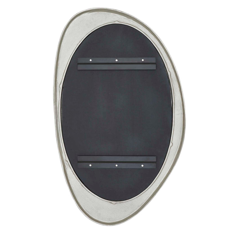 Uttermost Schiller Oval Antique Nickel Mirror