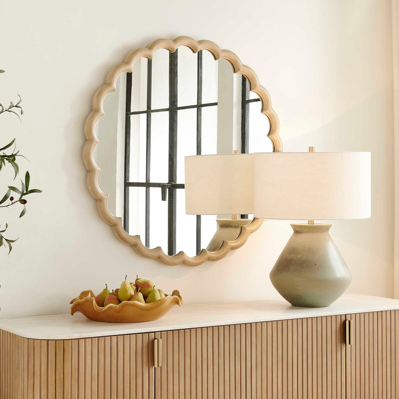 Uttermost Cerrito Burnished Ivory Round Mirror