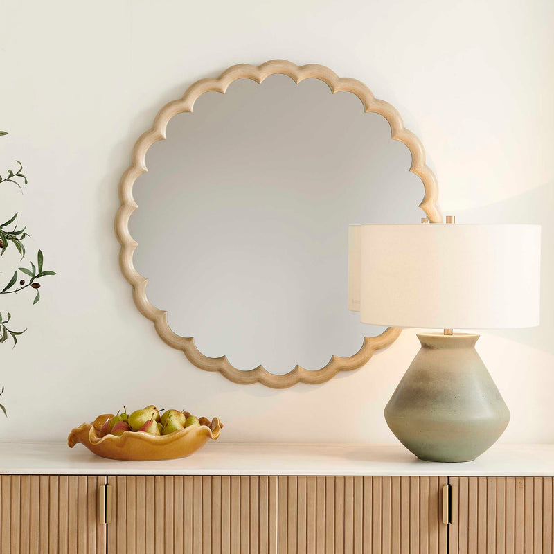 Uttermost Cerrito Burnished Ivory Round Mirror