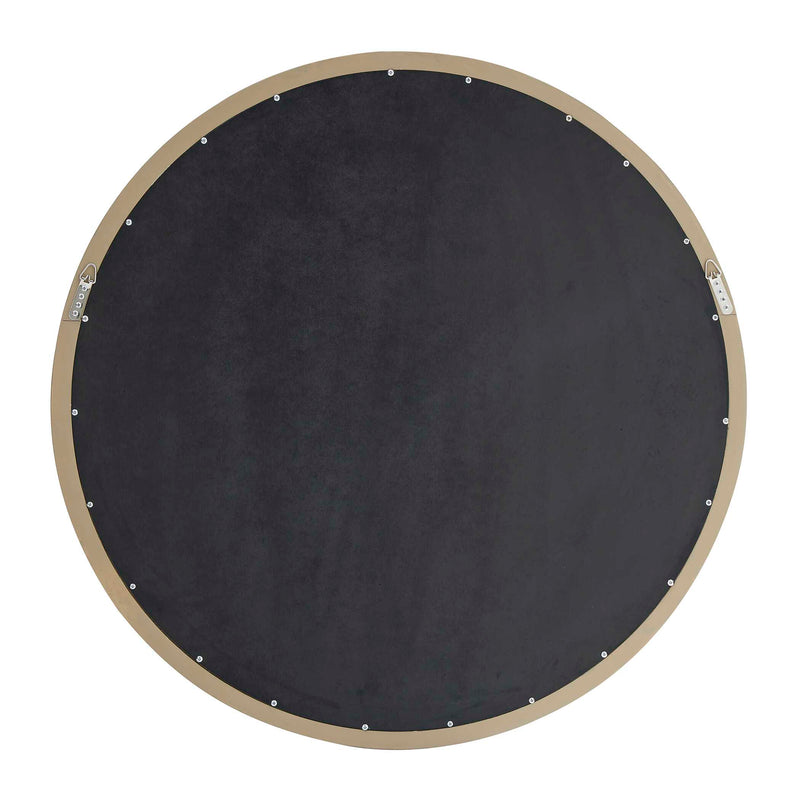 Uttermost Landry Round Light Wood Mirror