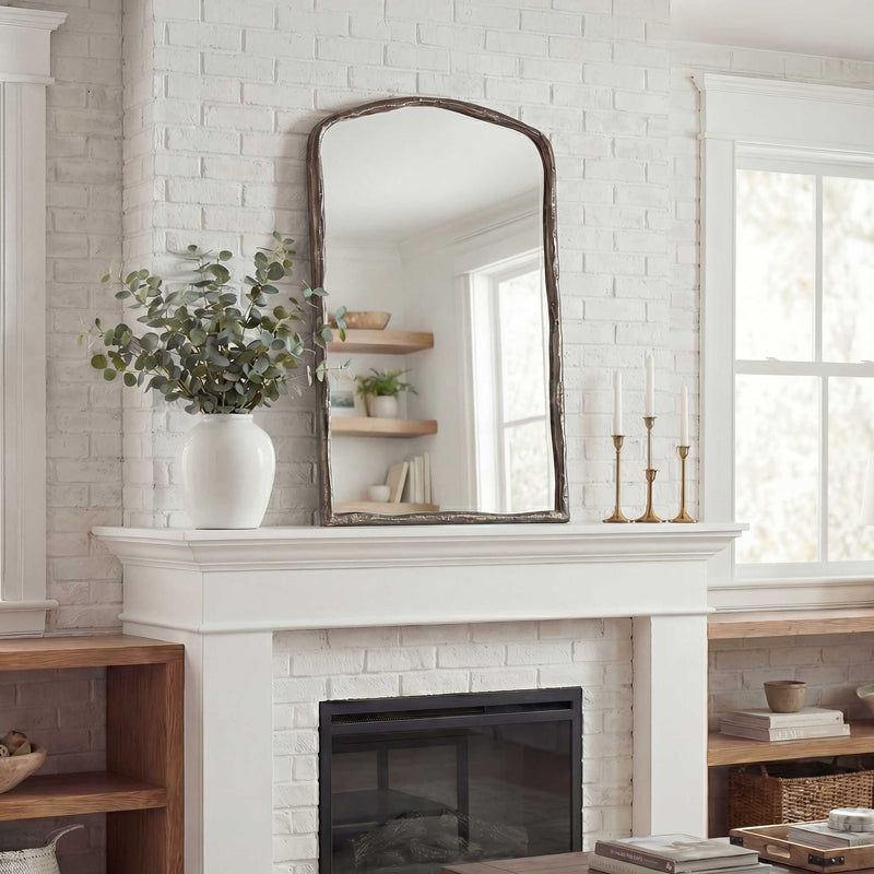 Uttermost Hammered Antique Nickel Arch Mirror