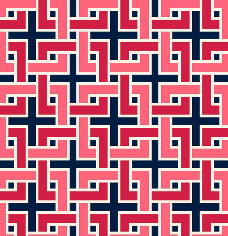 RM Coco - Manchurian Fret - Fabric by the Yard - Samples Available Upon Request