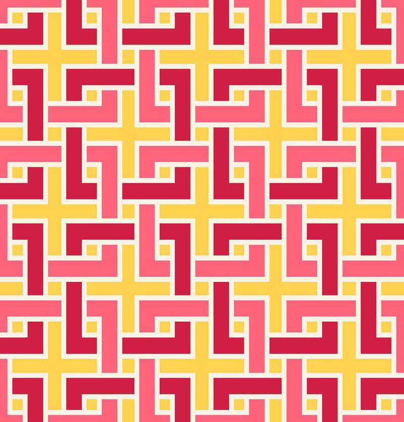 RM Coco - Manchurian Fret - Fabric by the Yard - Samples Available Upon Request