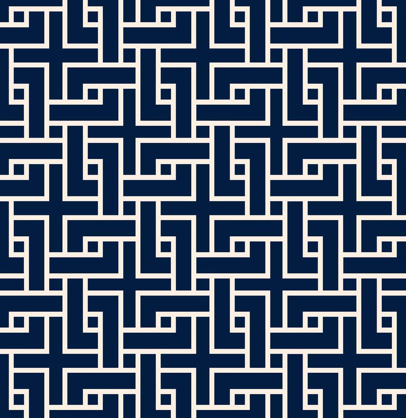 RM Coco - Manchurian Fret - Fabric by the Yard - Samples Available Upon Request