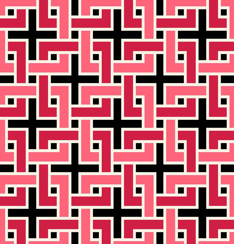 RM Coco - Manchurian Fret - Fabric by the Yard - Samples Available Upon Request