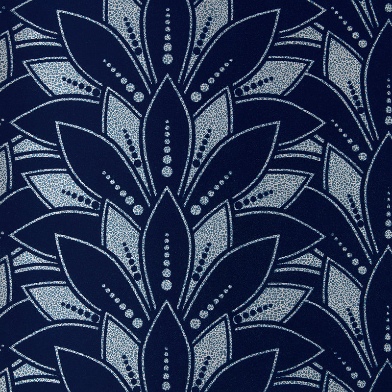 Maxwell - ASTORIA FLOCK (WP) - MIDNIGHT - Wallcovering by the 11 Yard Roll