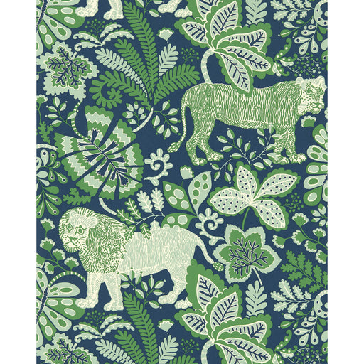 SCION - RUMBLE IN THE JUNGLE WP- MIDNIGHT/MINT - Wallcovering by the Roll MIDNIGHT/MINT