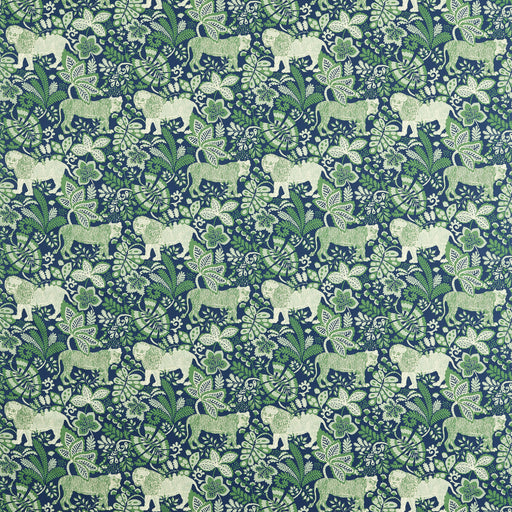 SCION - RUMBLE IN THE JUNGLE- MIDNIGHT/MINT - Fabric by the Yard MIDNIGHT/MINT
