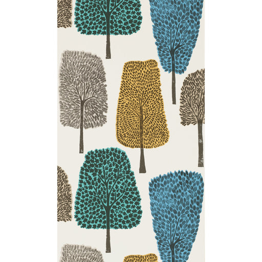 SCION - CEDAR- ALMOND/COBALT/MIDNIGHT - Wallcovering by the Roll ALMOND/COBALT/MIDNIGHT