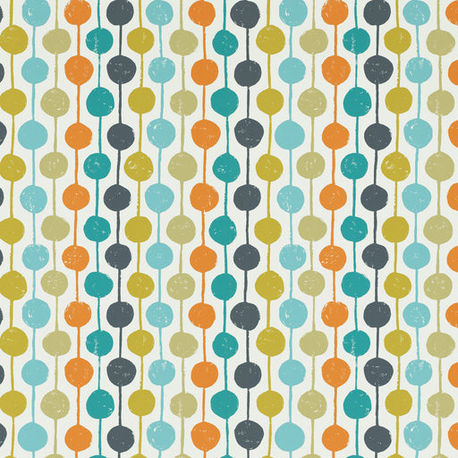 SCION - TAIMI WP- SULPHUR/TANGERINE/KINGFISHER - Wallcovering by the Roll SULPHUR/TANGERINE/KINGFISHER