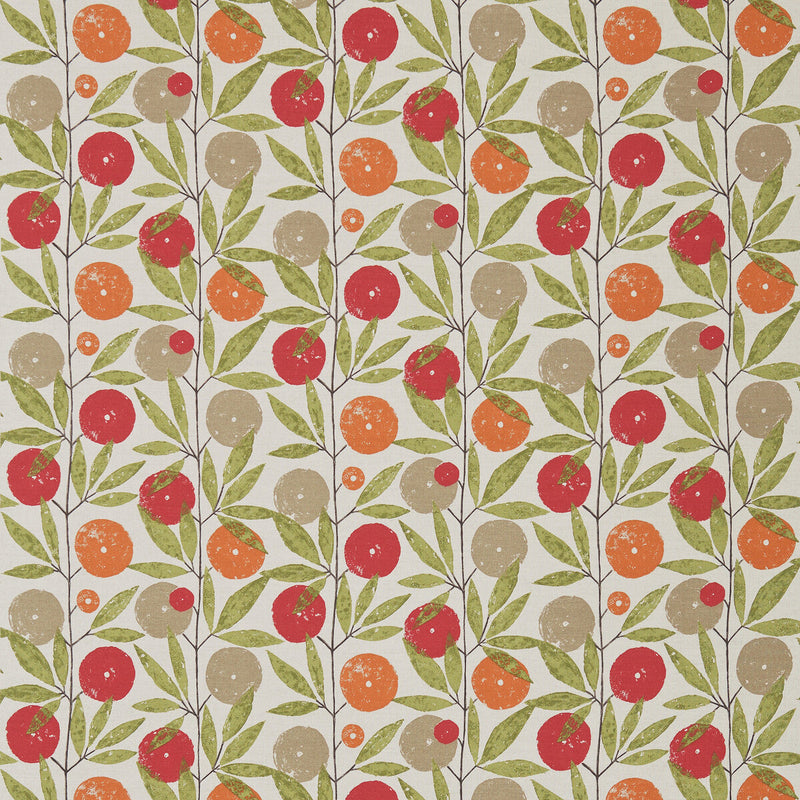 SCION - BLOMMA- TANGERINE/CHILLI/CITRUS - Fabric by the Yard TANGERINE/CHILLI/CITRUS