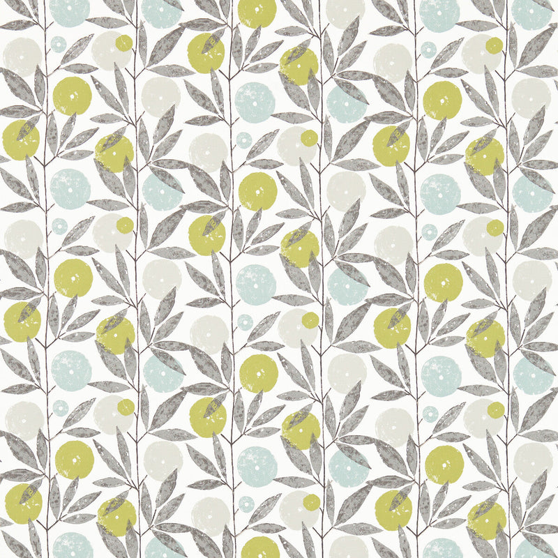 SCION - BLOMMA- KIWI/PUMICE/MARINE - Fabric by the Yard KIWI/PUMICE/MARINE