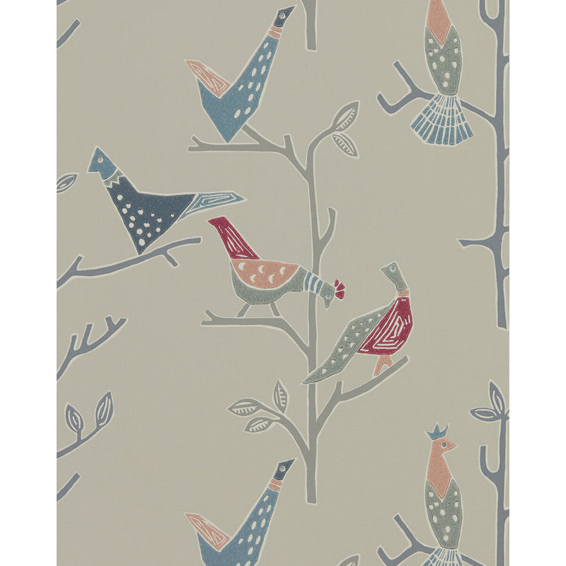 SCION - PASSARO- ROSE/STEEL - Wallcovering by the Roll ROSE/STEEL