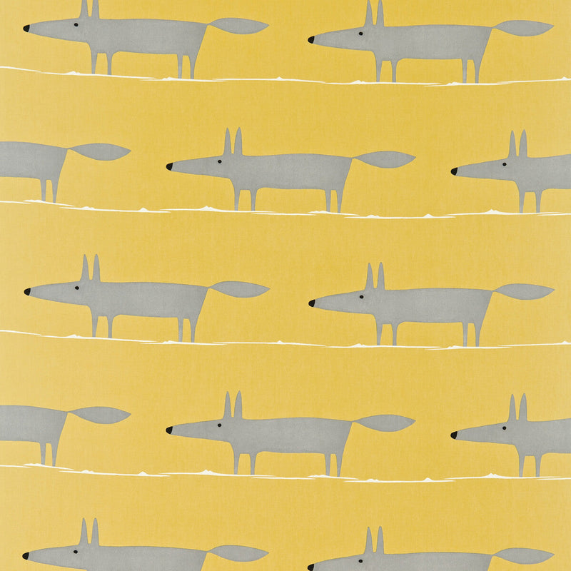 SCION - MR FOX- SUNFLOWER/GULL/CHALK - Fabric by the Yard SUNFLOWER/GULL/CHALK