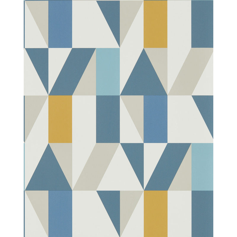 SCION - NUEVO WP- INDIGO/SLATE/SATSUMA - Wallcovering by the Roll INDIGO/SLATE/SATSUMA
