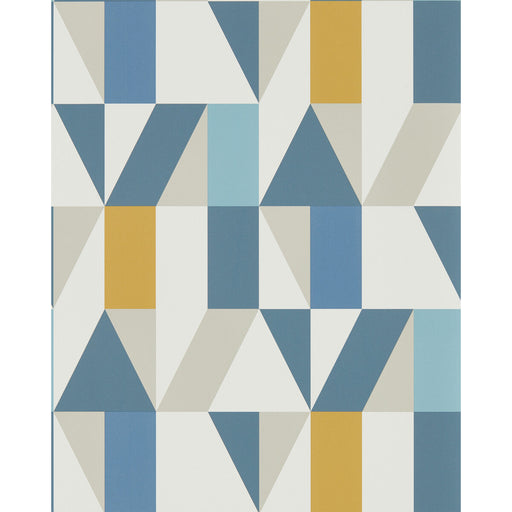 SCION - NUEVO WP- INDIGO/SLATE/SATSUMA - Wallcovering by the Roll INDIGO/SLATE/SATSUMA