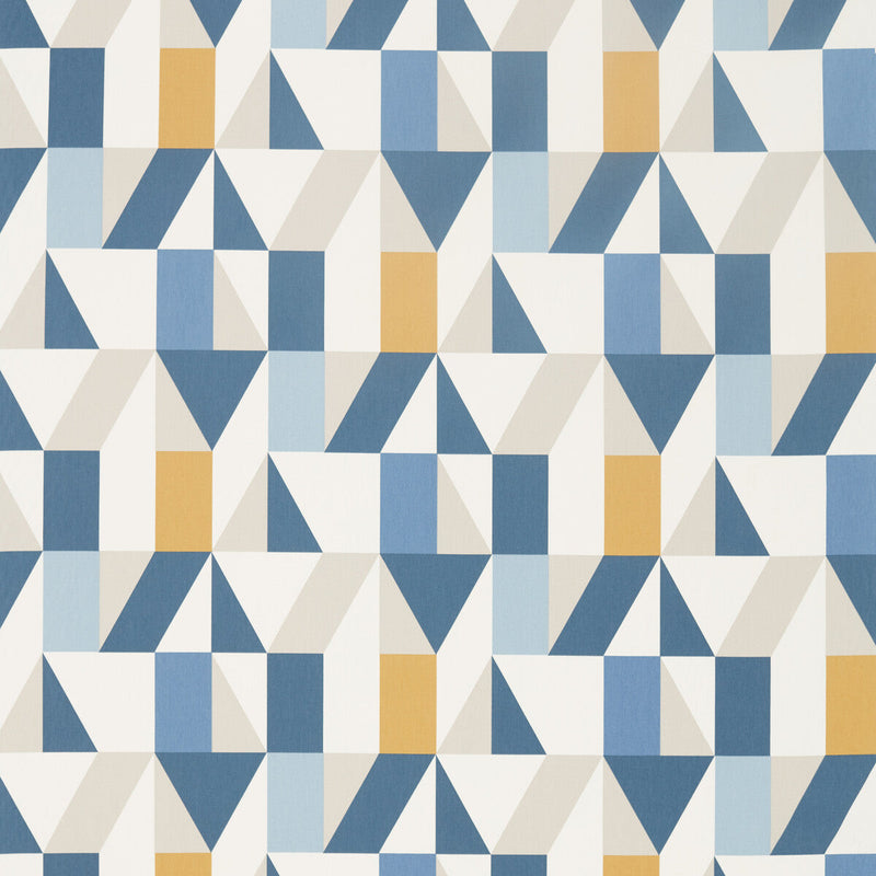 SCION - NUEVO- INDIGO/SLATE/SATSUMA - Fabric by the Yard INDIGO/SLATE/SATSUMA