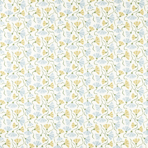 SCION - FRINGED POPPY - HONEY/CORNFLOWER - Fabric By The YARD