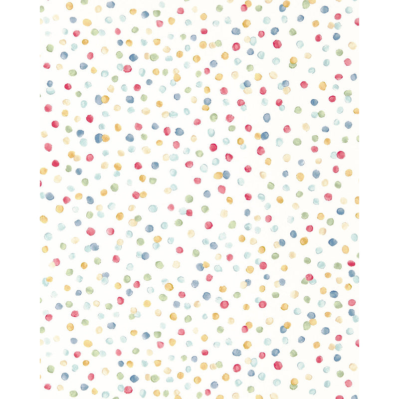 SCION - LOTS OF DOTS- PISTACHIO/PIMENTO/DENIM - Wallcovering by the Roll PISTACHIO/PIMENTO/DENIM