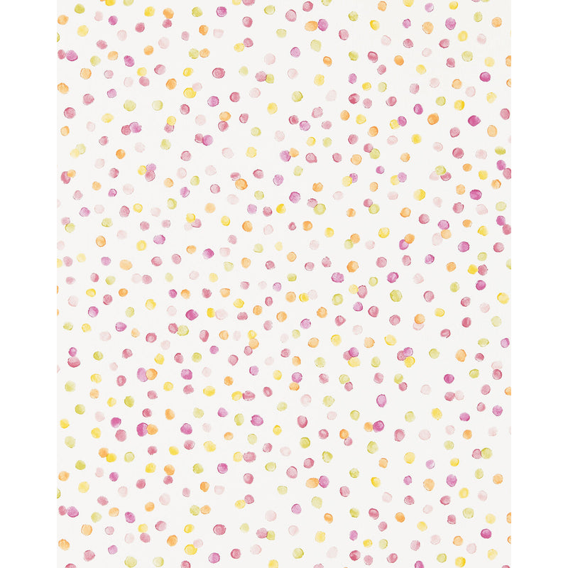 SCION - LOTS OF DOTS- BLANCMANGE/RASPBERRY/CITRUS - Wallcovering by the Roll BLANCMANGE/RASPBERRY/CITRUS