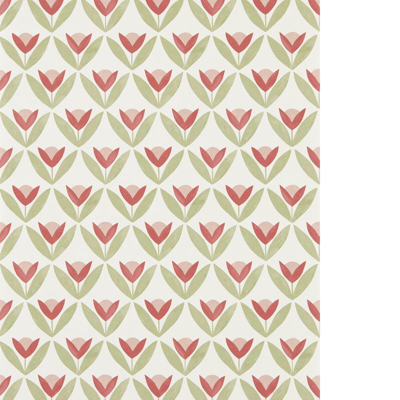 SCION - TULIP TRELLIS WP - BERRY - Wallpaper By The ROLL