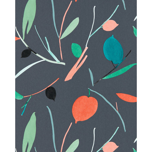 SCION - OXALIS WP- PIMENTO/MARINE - Wallcovering by the Roll PIMENTO/MARINE